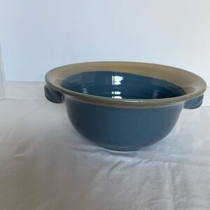 Blue and Tan bread bowl